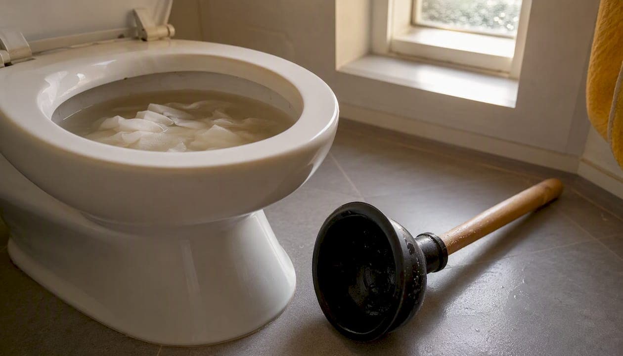 Paper towels in toilet: what to do right now